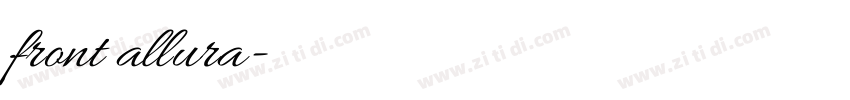 front allura字体转换 front allura字体转换